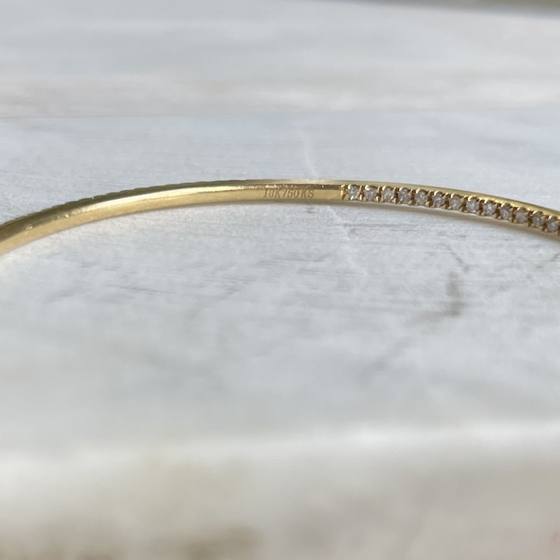 18K Yellow Gold Diamond Inside-Out Teardrop Hoop Earrings