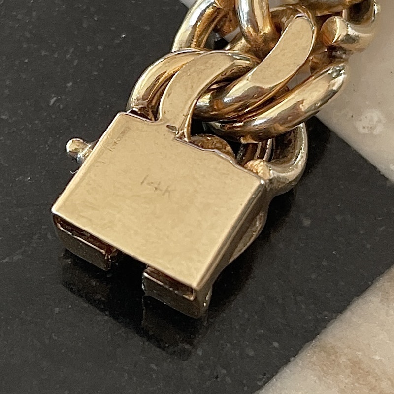 Tiffany & Co 14k Yellow Gold Heavy Double Link Bracelet
