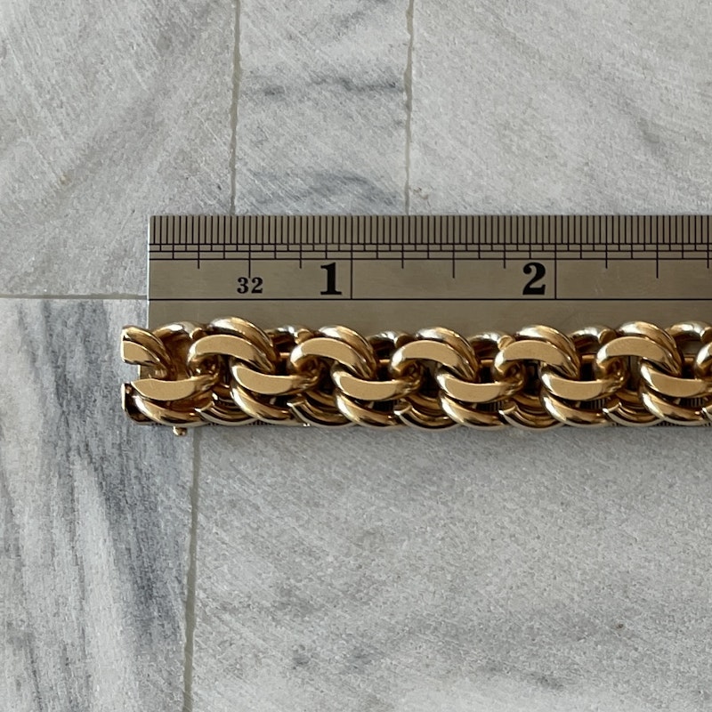 Tiffany & Co 14k Yellow Gold Heavy Double Link Bracelet