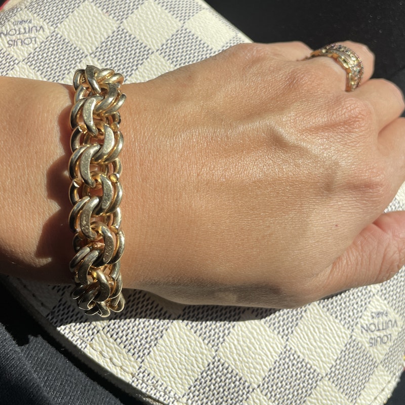 Tiffany & Co 14k Yellow Gold Heavy Double Link Bracelet