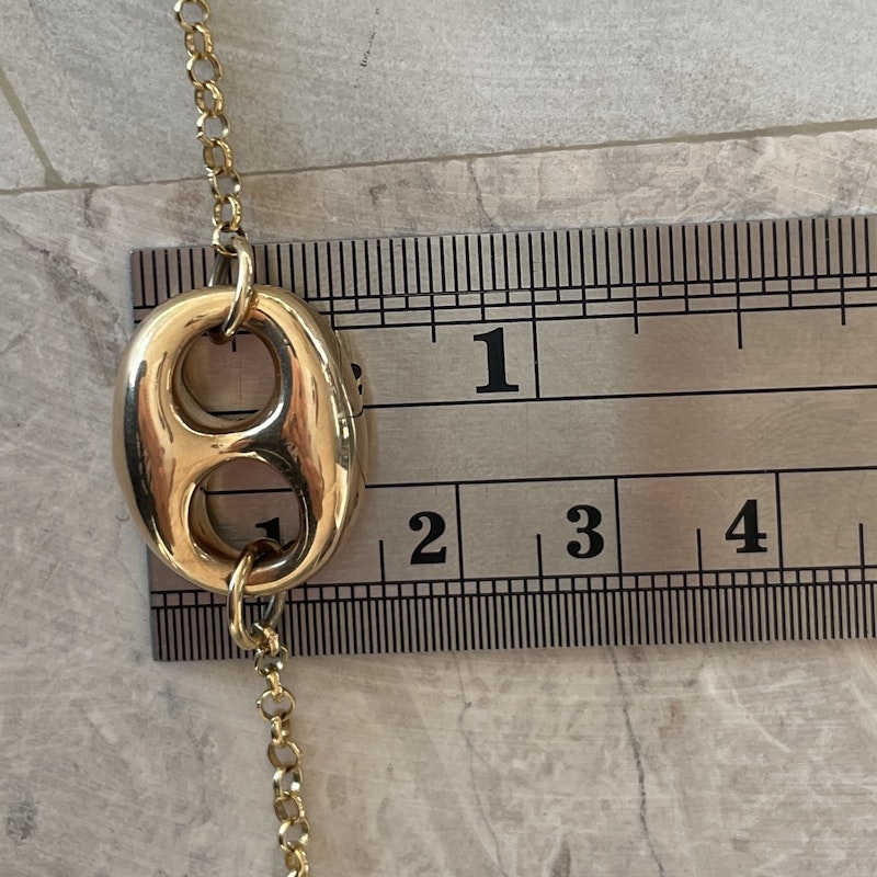 14k Yellow Gold Mariner Puff Multi-Station Layering Necklace