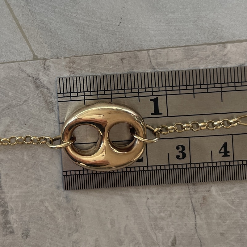 14k Yellow Gold Mariner Puff Multi-Station Layering Necklace