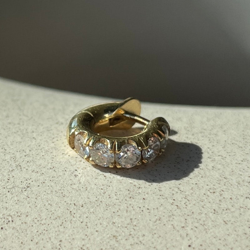 Spinelli Kilcollin 18k Yellow Gold & Diamond Pavé Mini Macro