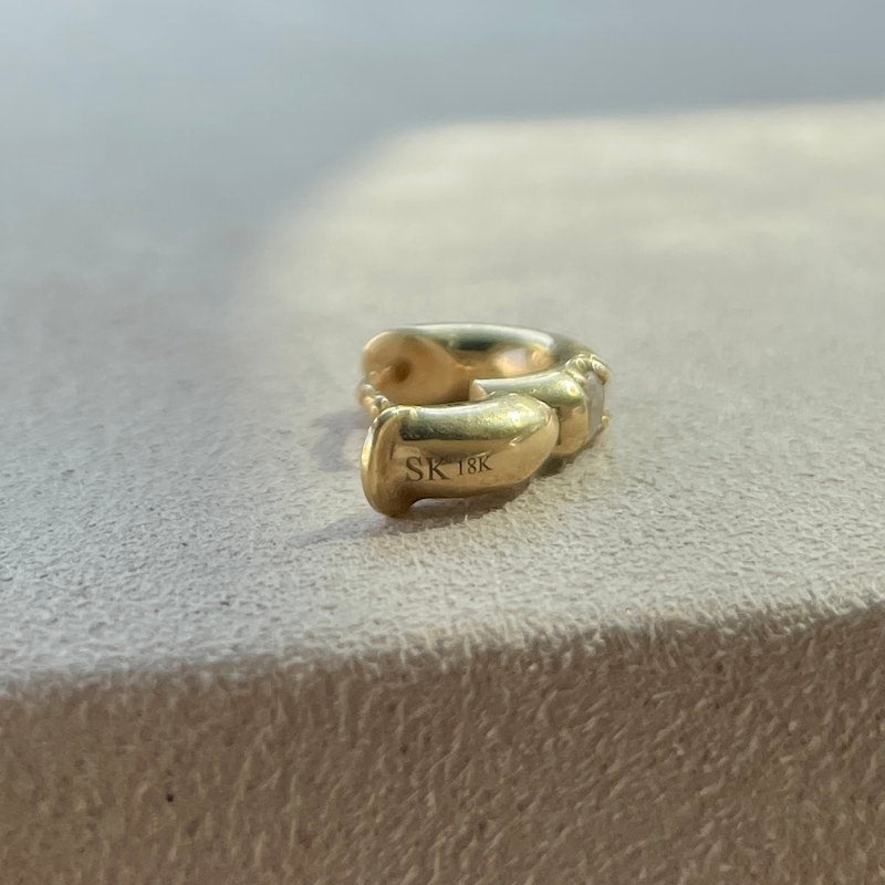 Spinelli Kilcollin 18k Yellow Gold & Diamond Pavé Mini Macro