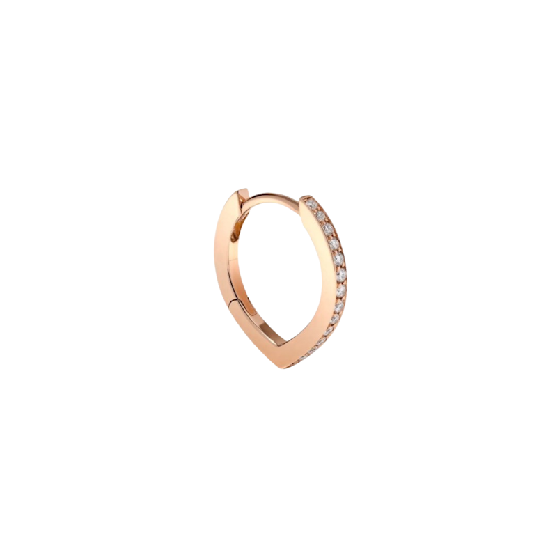 Repossi Antifer 18k Rose Gold Diamond Hoop Earring