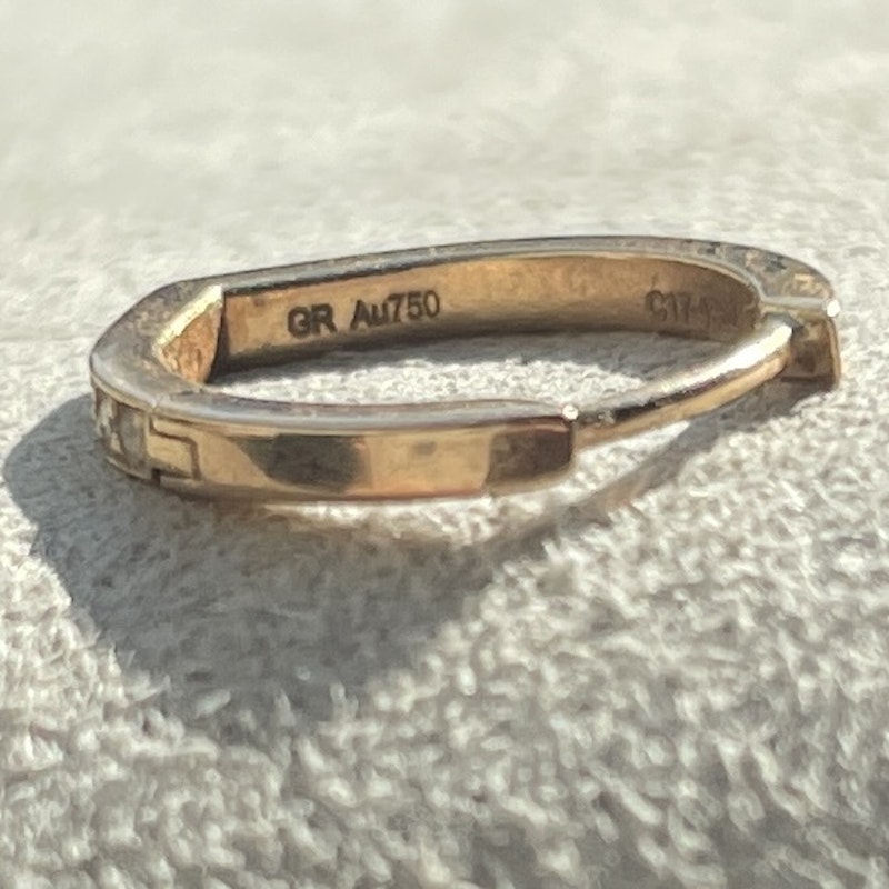 Repossi Antifer 18k Rose Gold Diamond Hoop Earring