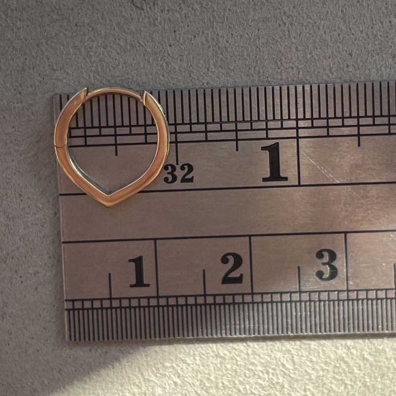 Repossi Antifer 18k Rose Gold Diamond Hoop Earring