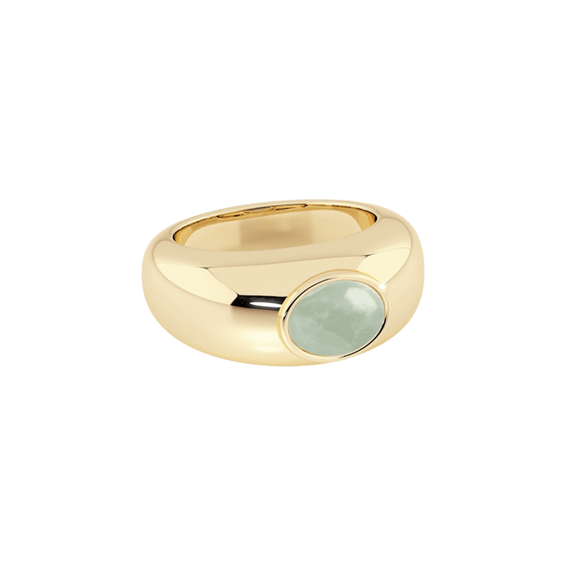 Silent Opus Marbled Aquamarine Orb Ring