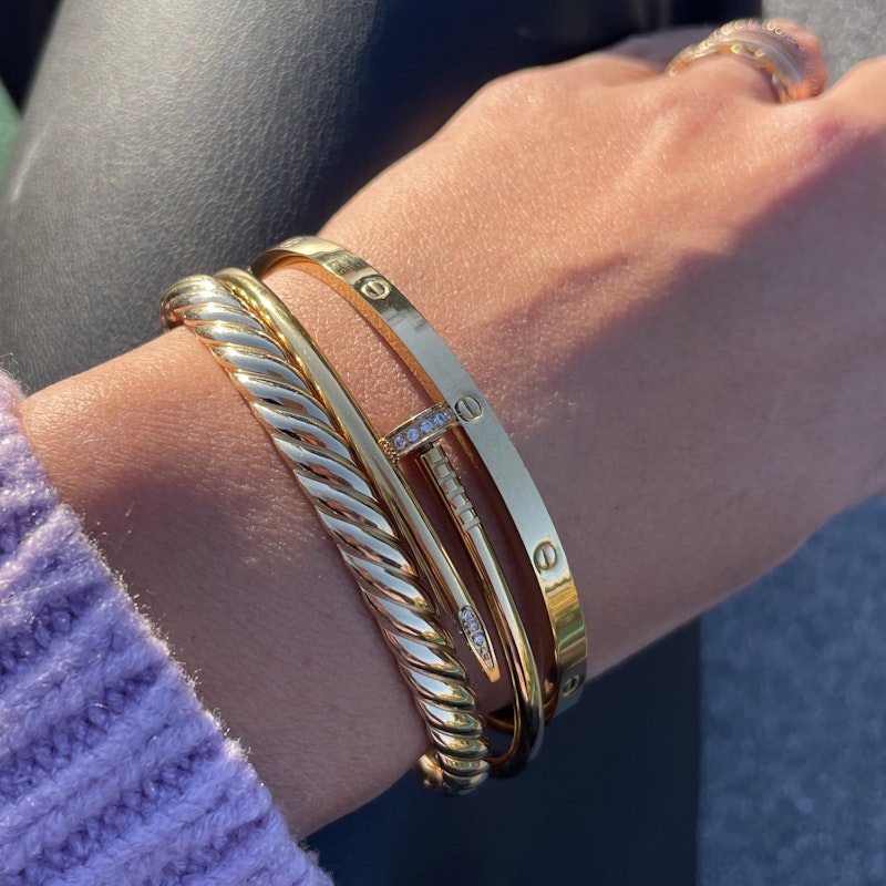 David Yurman Sculpted Cable Bangle Bracelet 4.6mm