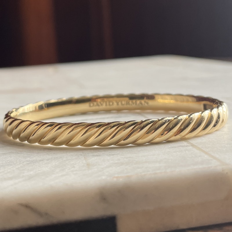 David Yurman Sculpted Cable Bangle Bracelet 4.6mm