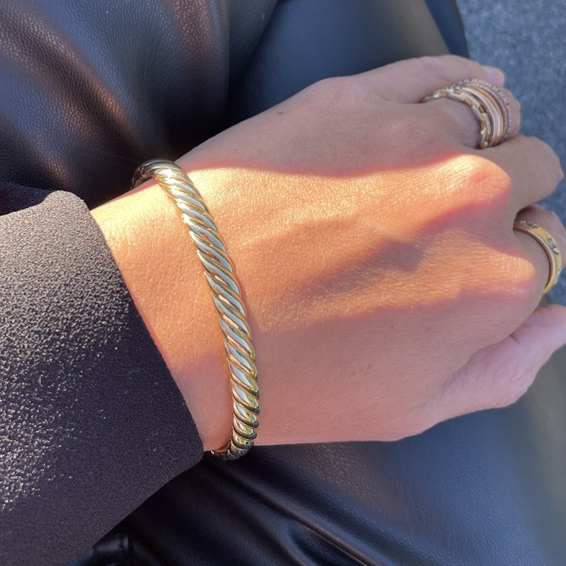 David Yurman Sculpted Cable Bangle Bracelet 4.6mm