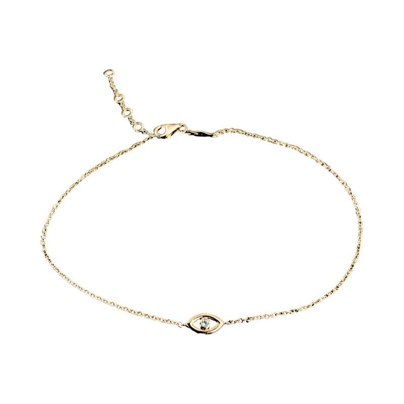 Jacquie Aiche Diamond Evil Eye Anklet