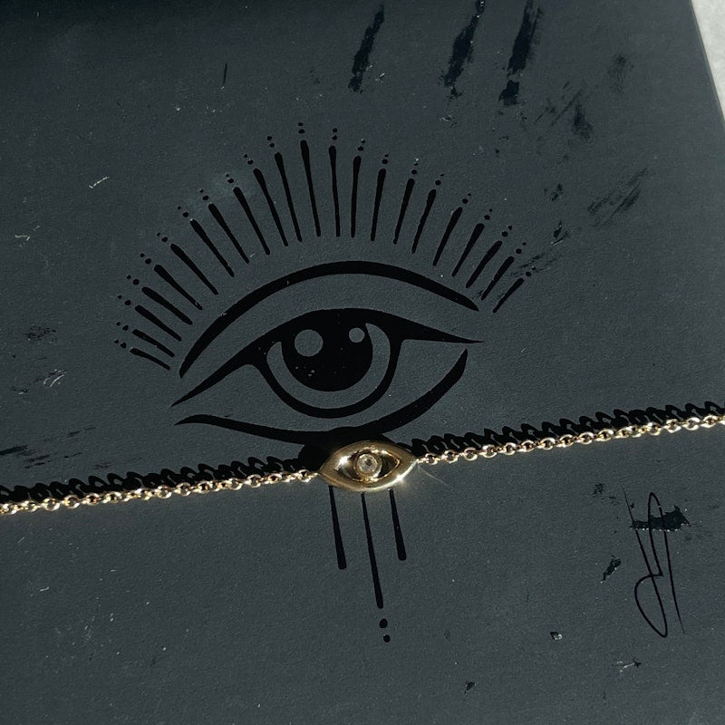 Jacquie Aiche Diamond Evil Eye Anklet