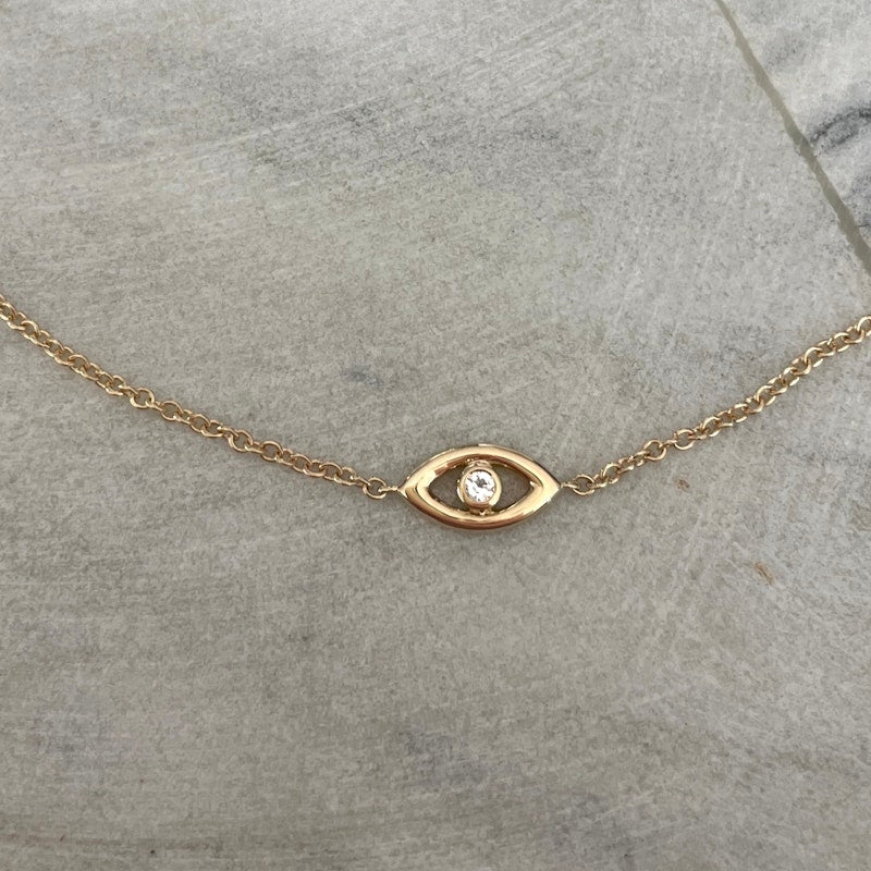 Jacquie Aiche Diamond Evil Eye Anklet