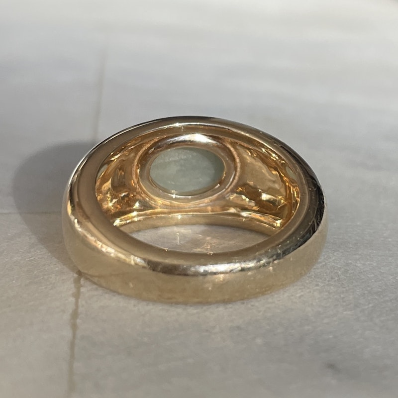 Silent Opus Marbled Aquamarine Orb Ring
