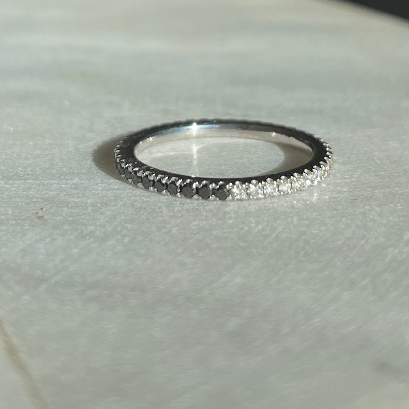 Brilliant Earth Ballad Black and White Diamond Eternity Ring