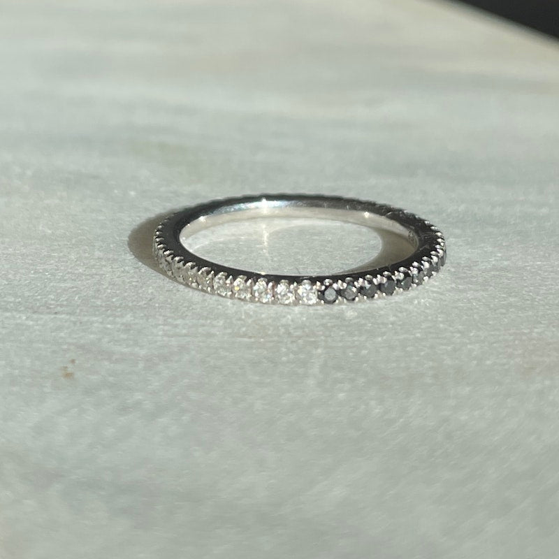 Brilliant Earth Ballad Black and White Diamond Eternity Ring