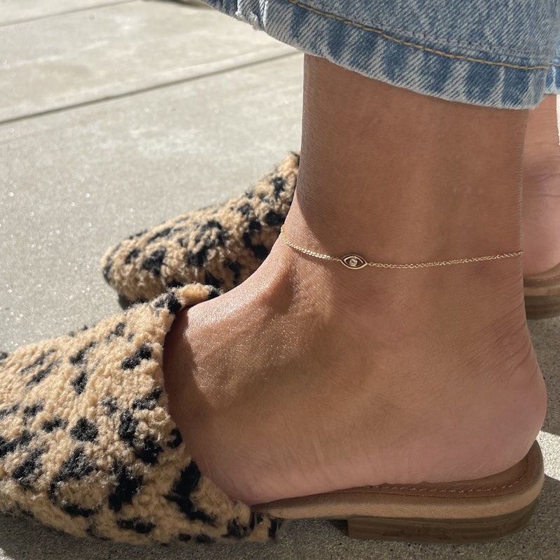 Jacquie Aiche Diamond Evil Eye Anklet