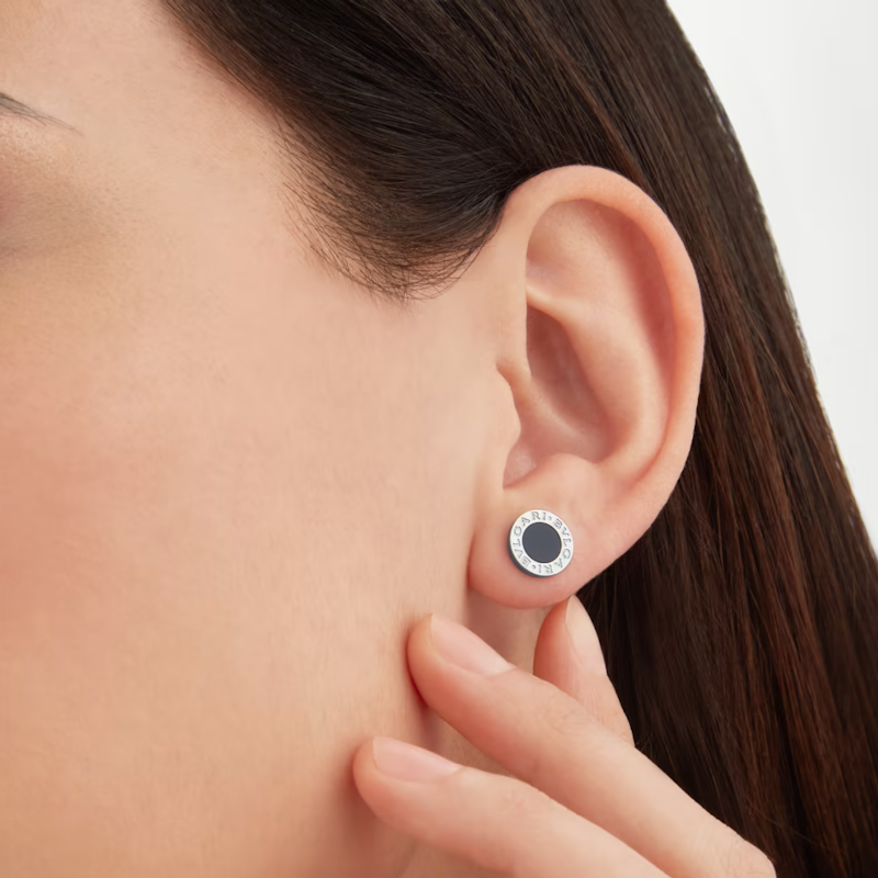 Bulgari 18K Onyx Bvlgari Bvlgari Stud Earrings