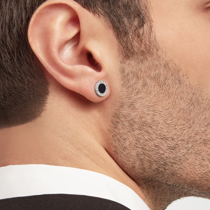 Bulgari 18K Onyx Bvlgari Bvlgari Stud Earrings
