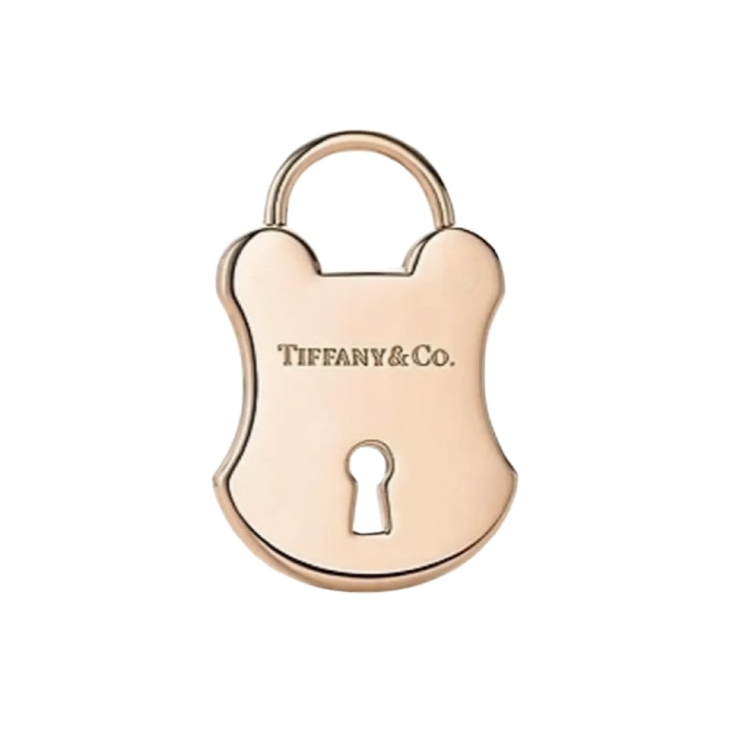 Tiffany & Co 18k Rose Gold Emblem Lock Charm