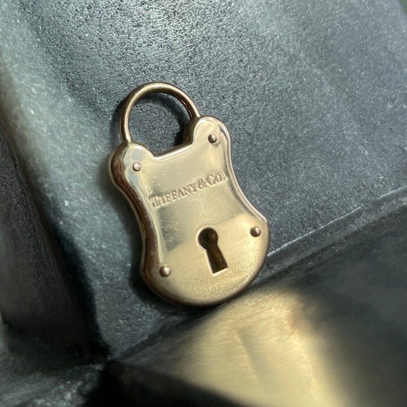 Tiffany & Co 18k Rose Gold Emblem Lock Charm