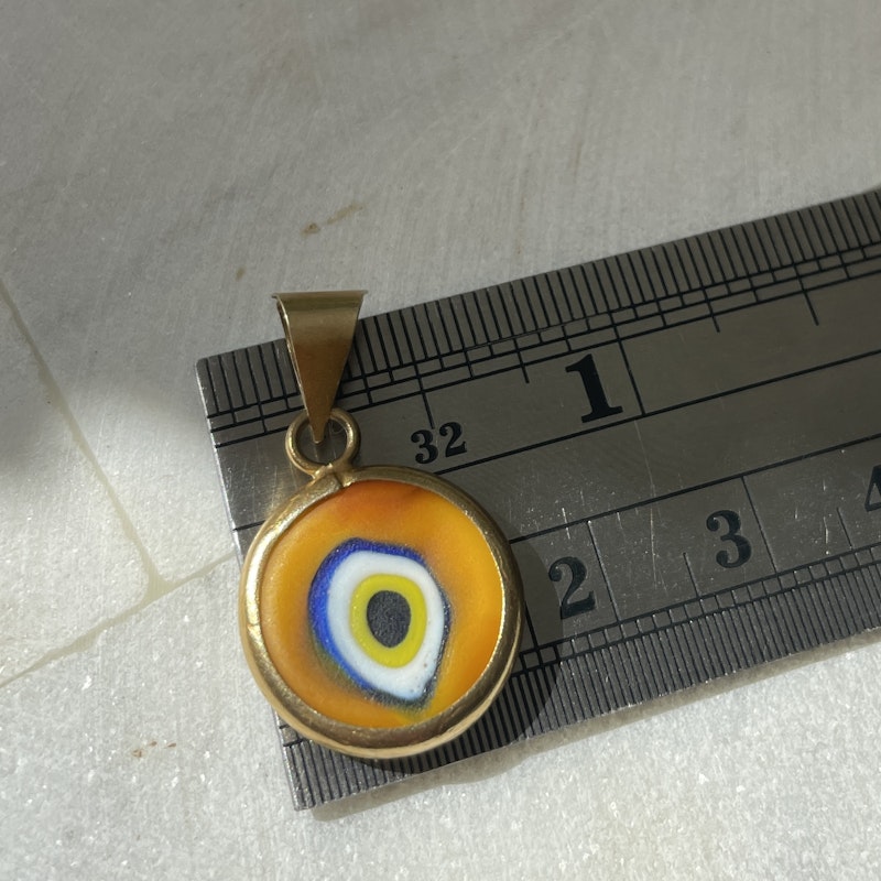 14k Yellow Gold Protection Evil Eye Charm Bracelet