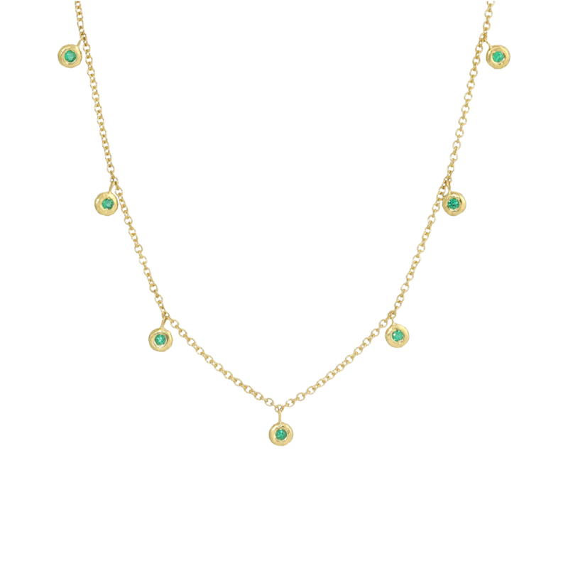 Octavia Elizabeth Emerald Nesting Gem Eternity Necklace