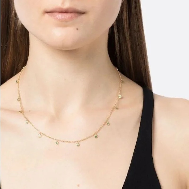 Octavia Elizabeth Emerald Nesting Gem Eternity Necklace