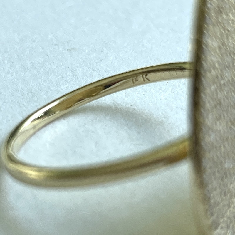 14k Yellow Gold Pave Diamond Heart Ring