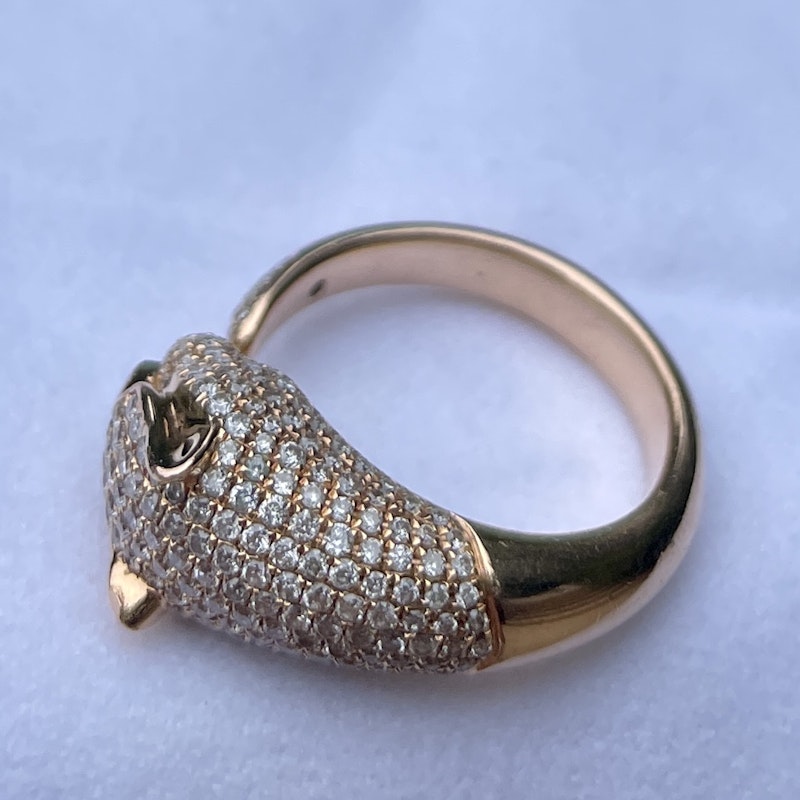 Anita Ko 18k Rose Gold Panther Ring