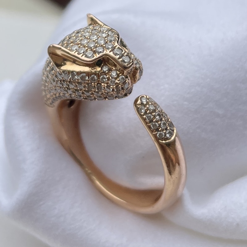 Anita Ko 18k Rose Gold Panther Ring