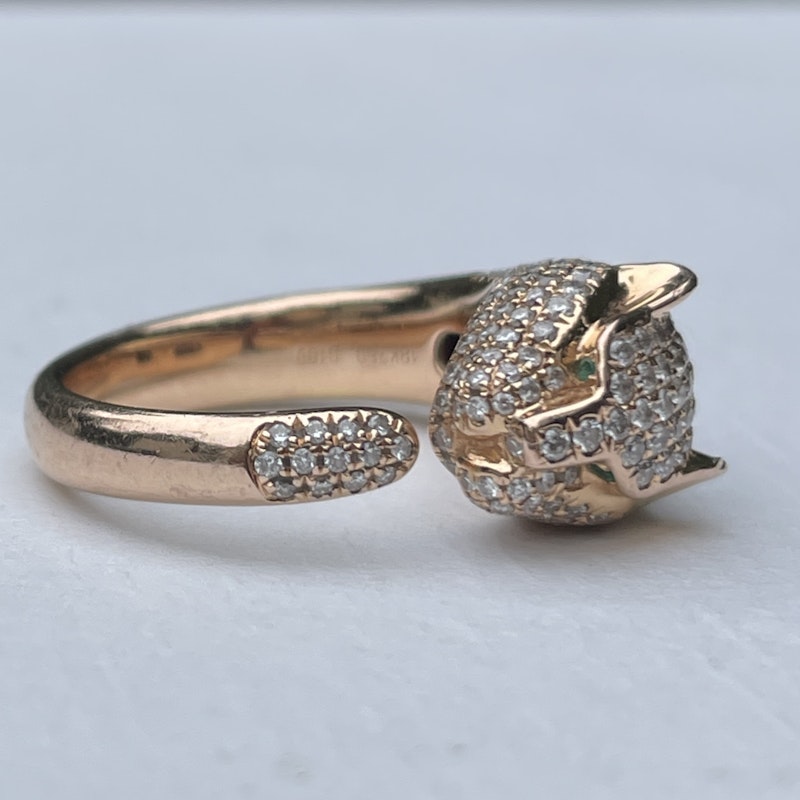 Anita Ko 18k Rose Gold Panther Ring