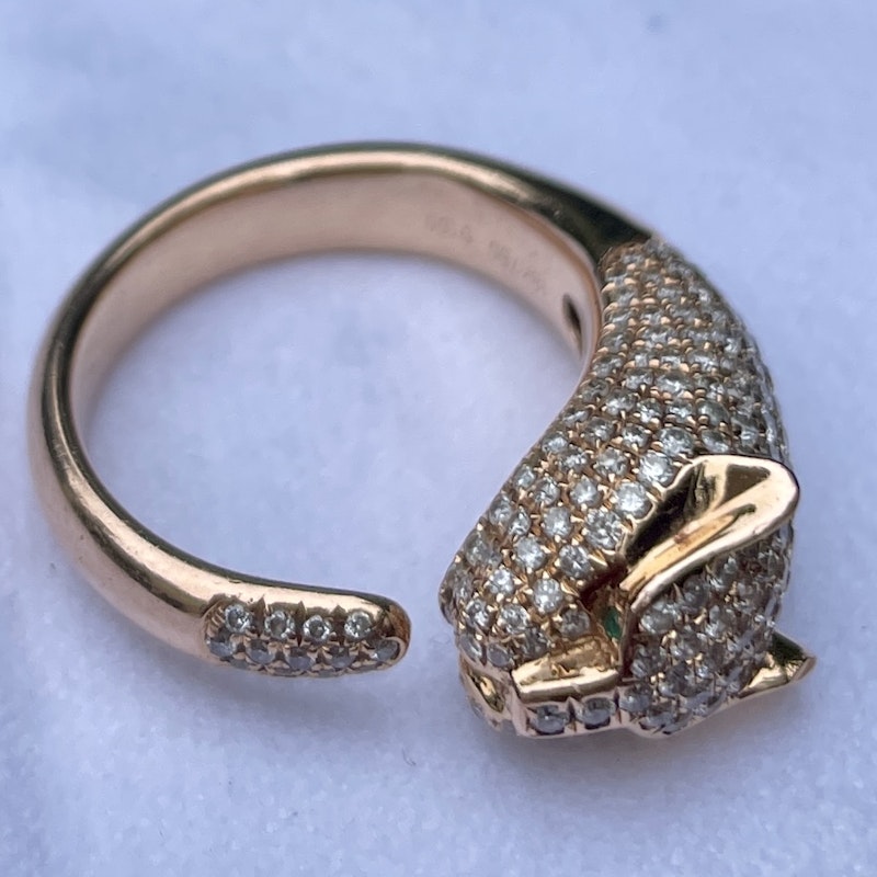 Anita Ko 18k Rose Gold Panther Ring