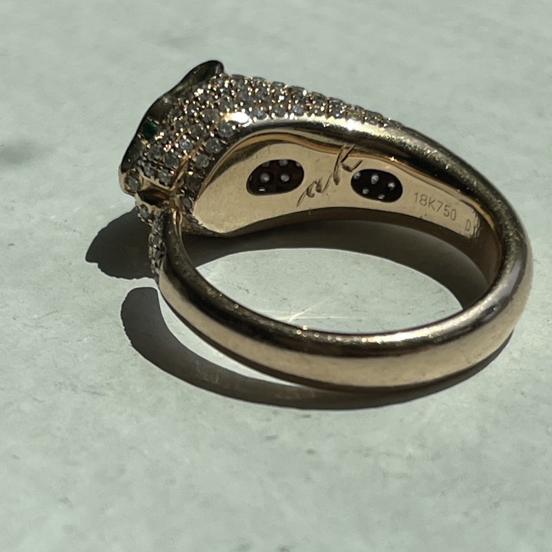 Anita Ko 18k Rose Gold Panther Ring