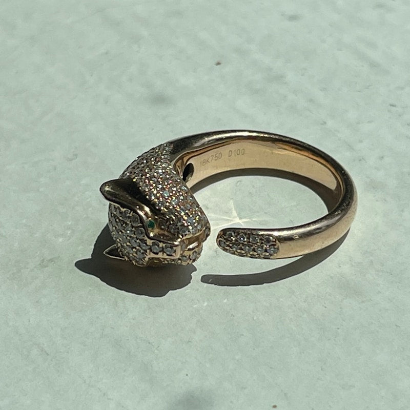 Anita Ko 18k Rose Gold Panther Ring