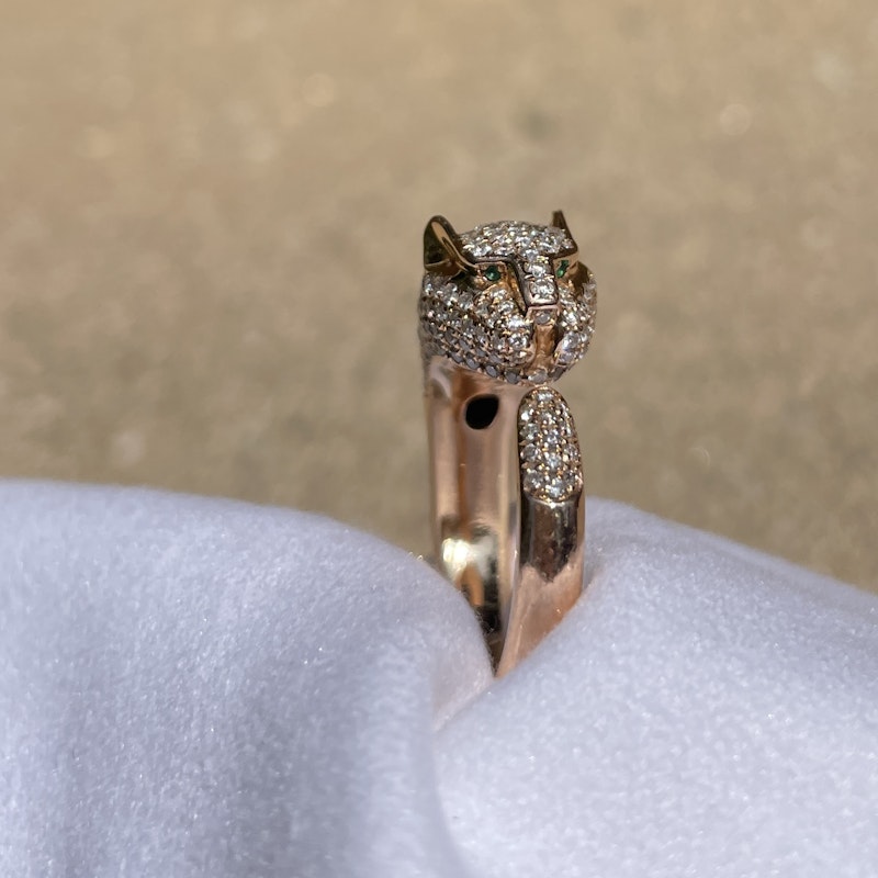 Anita Ko 18k Rose Gold Panther Ring