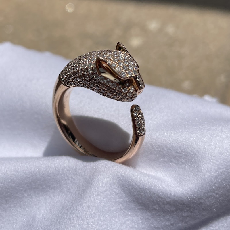 Anita Ko 18k Rose Gold Panther Ring
