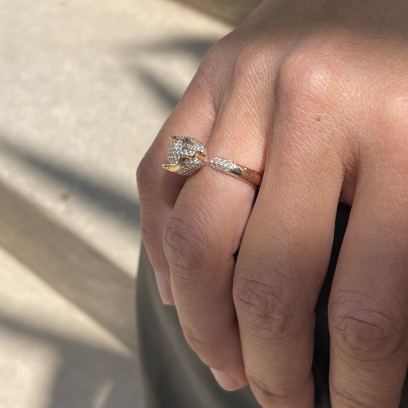 Anita Ko 18k Rose Gold Panther Ring