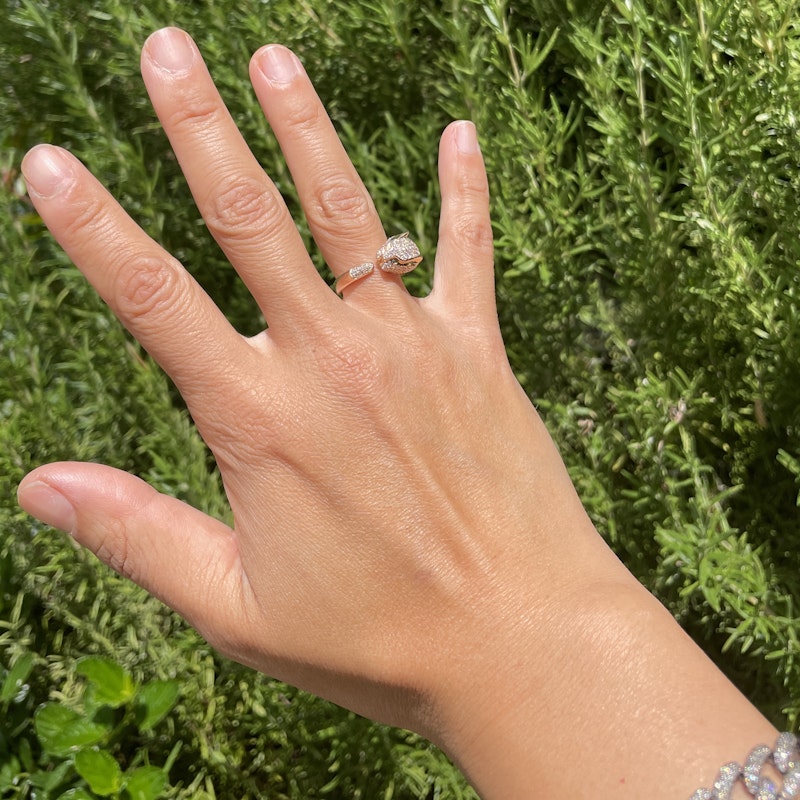 Anita Ko 18k Rose Gold Panther Ring