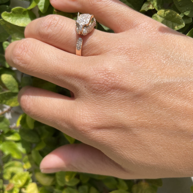 Anita Ko 18k Rose Gold Panther Ring