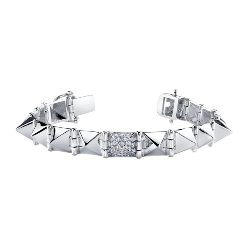 Anita Ko White Gold Medium Diamond Spike Bracelet