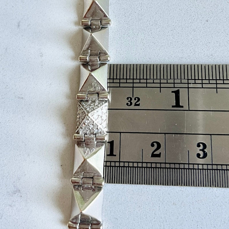 Anita Ko White Gold Medium Diamond Spike Bracelet