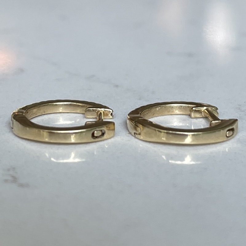 14k Yellow Gold Rainbow Huggies
