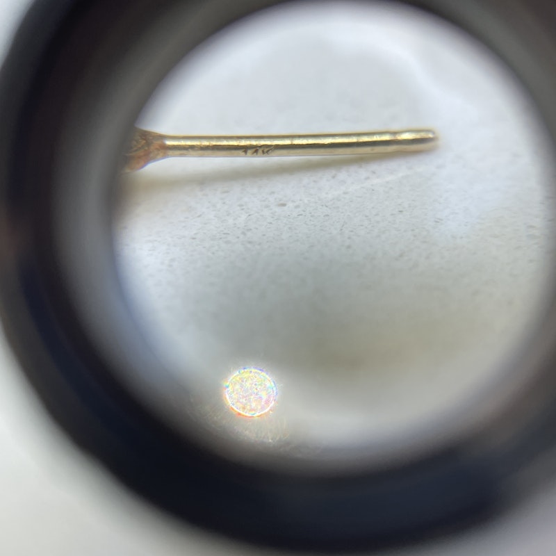 Jacquie Aiche 14k Yellow Gold Trillion Diamond Dangle Stud