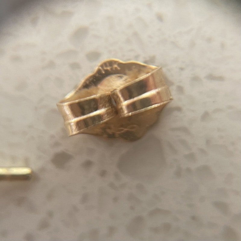 Jacquie Aiche 14k Yellow Gold Marquise Diamond Bezel Stud
