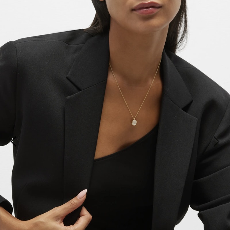 Ippolita 18k Gold Small Flower Diamond Pendant Necklace