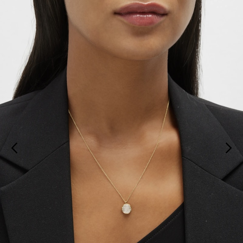 Ippolita 18k Gold Small Flower Diamond Pendant Necklace