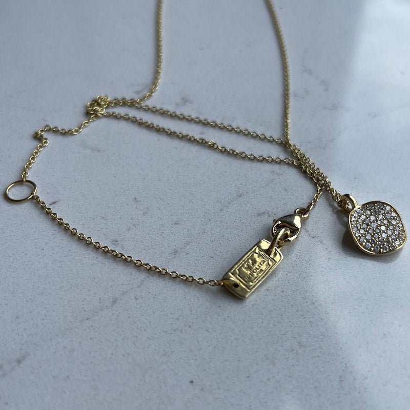 Ippolita 18k Gold Small Flower Diamond Pendant Necklace