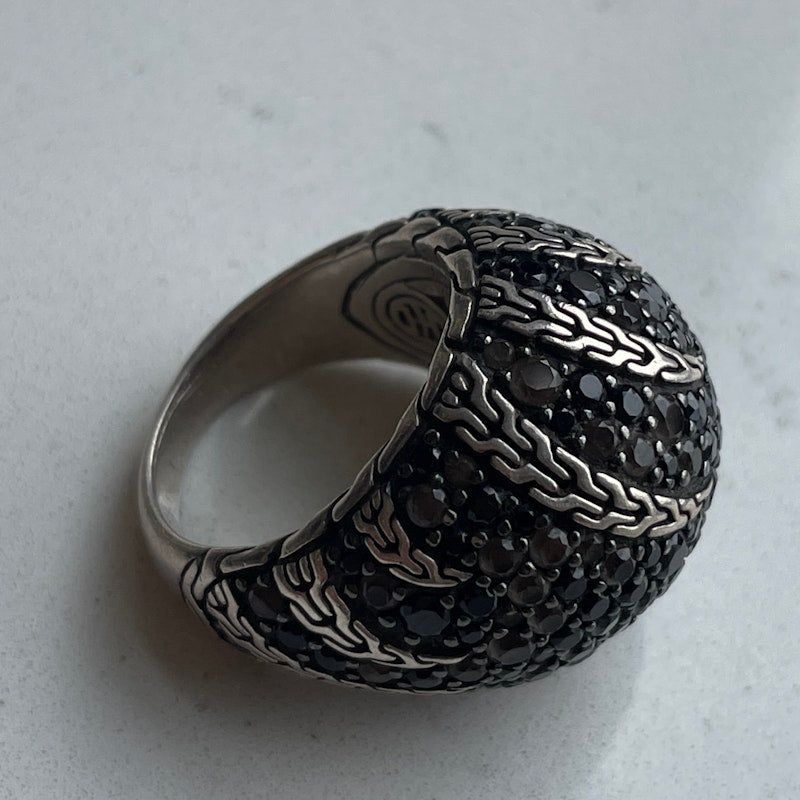 John Hardy Sterling Silver Palu Macan Quartz Sapphire Ring
